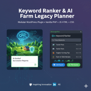 # 🧩 Keyword Ranker & AI Farm Legacy Planner (WordPress Plugin)
